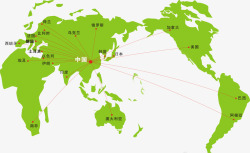 全球销售辐射图全球一体化的网络销售图高清图片