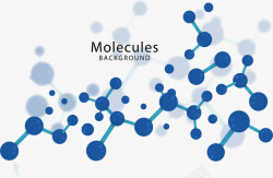生物分子素材蓝色化学分子矢量图高清图片