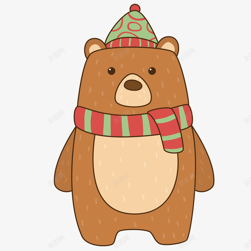 可爱小熊png免抠素材_新图网 https://ixintu.com 冬天 圣诞节 小黑豆 毛巾 海报