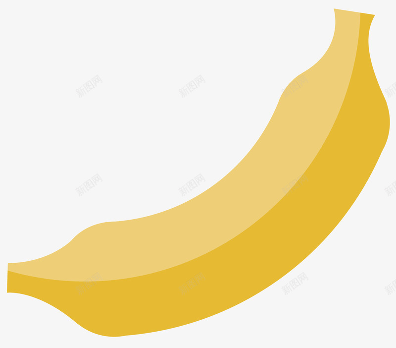 一根香蕉png免抠素材_新图网 https://ixintu.com 水果 浅色 深色 食品 食物