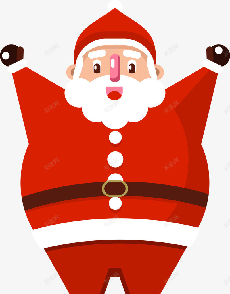 举着双手的圣诞老人png免抠素材_新图网 https://ixintu.com 冬天 卡通人物 圣诞老人 圣诞节 手绘圣诞老人 节日
