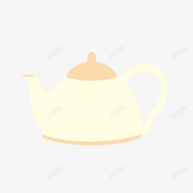 茶壶咖啡壶黄色乳白色矢量图ai免抠素材_新图网 https://ixintu.com 乳白色 咖啡壶 手冲壶 矢量图 茶壶 黄色