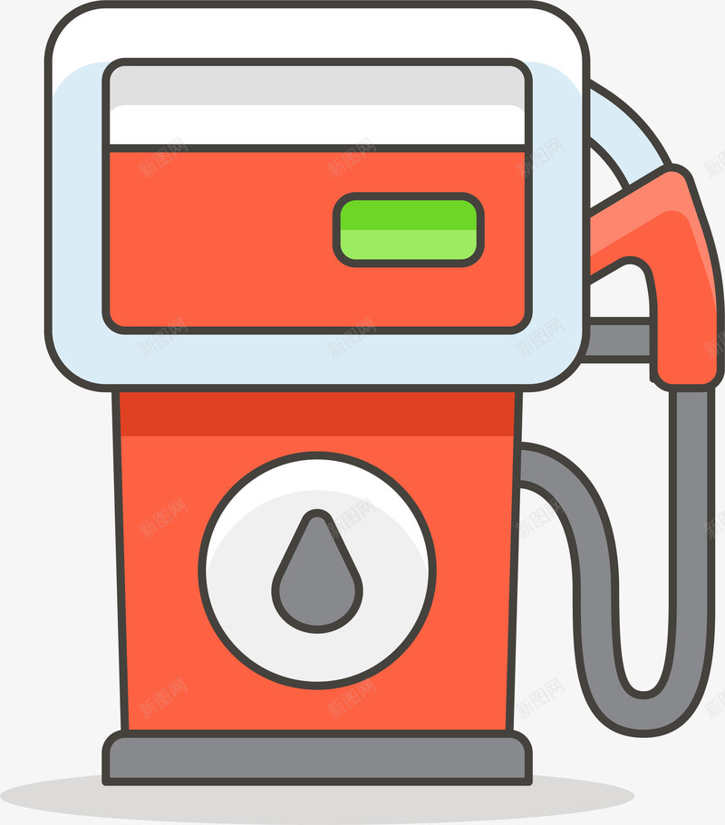 红色加油器png免抠素材_新图网 https://ixintu.com 儿童 加油器 卡通可爱 矢量图案 红色 贴纸