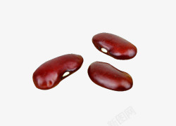健康红腰豆3颗大红豆高清图片