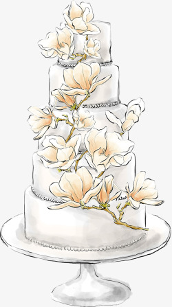 高层蛋糕花朵和高层蛋糕简图高清图片
