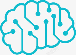 创意大脑结构图创意大脑数据科技矢量图高清图片