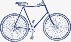 手绘28自行车素材