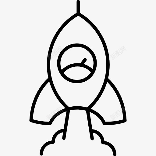 太空船的轮廓与车速启动图标png_新图网 https://ixintu.com 发射 太空船 测速仪概述 火箭 运输 速度计
