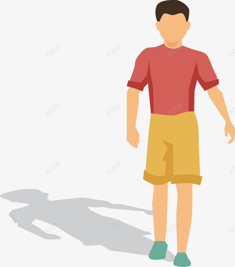 男士和影子png免抠素材_新图网 https://ixintu.com 创意 卡通 夏季 影子 手绘 炎热 设计