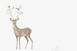 鹿角花纹创意麋鹿高清图片