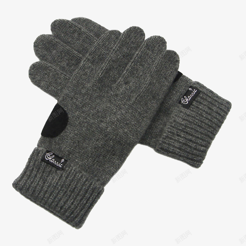 羊毛手套png免抠素材_新图网 https://ixintu.com 产品实物 保暖手套 灰色 针织手套