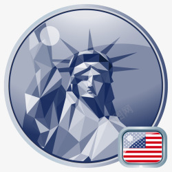 美国国旗自由女神像素材