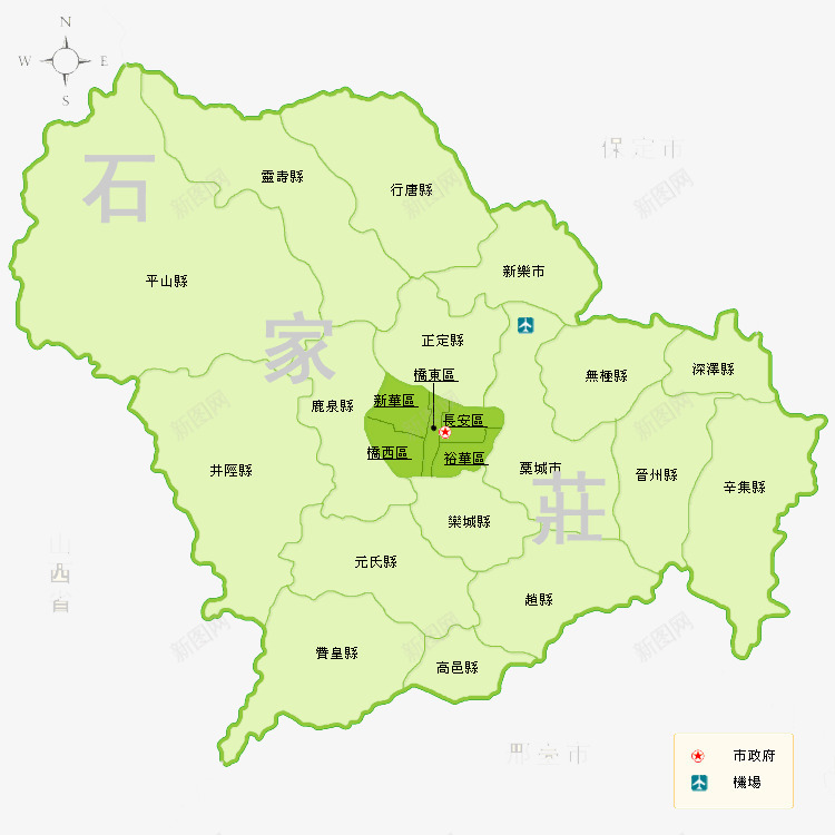 省会地图png免抠素材_新图网 https://ixintu.com 房地产地图 环保地图 省会地图 石家庄地图 行政地图