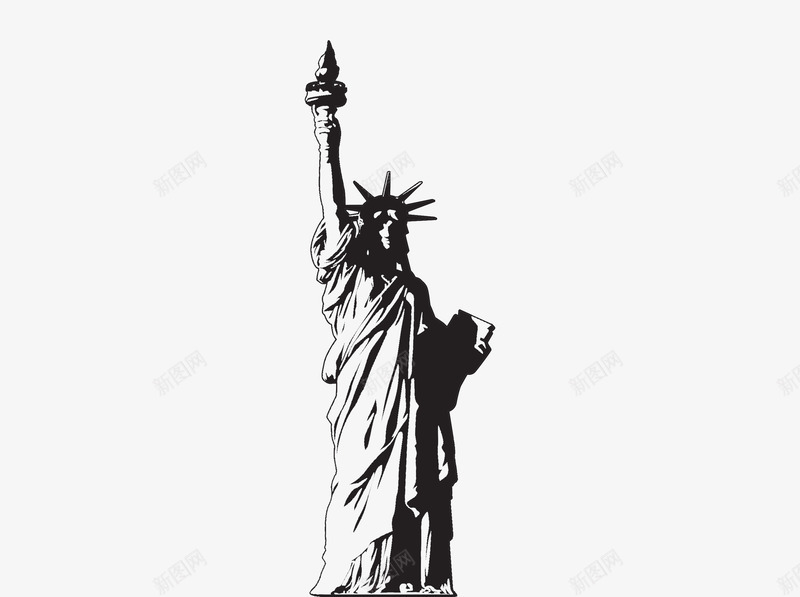 美国自由女神像png免抠素材_新图网 https://ixintu.com 建筑 美国 自由女神像