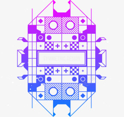 紫色蓝色机器人矢量图素材