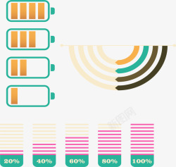 电池能量槽数据图表矢量图素材