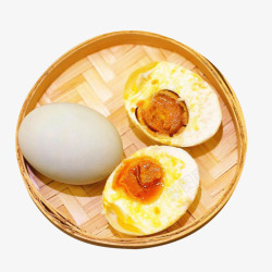 竹盘里的咸鸭蛋素材