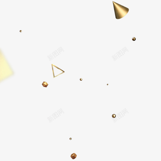 金色三角形渐变漂浮元素png免抠素材_新图网 https://ixintu.com 三角形 光泽 创意 渐变 漂浮 装饰 质感 金色