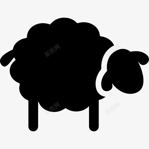 黑羊图标png_新图网 https://ixintu.com 动物灯 羊 羊毛 黑