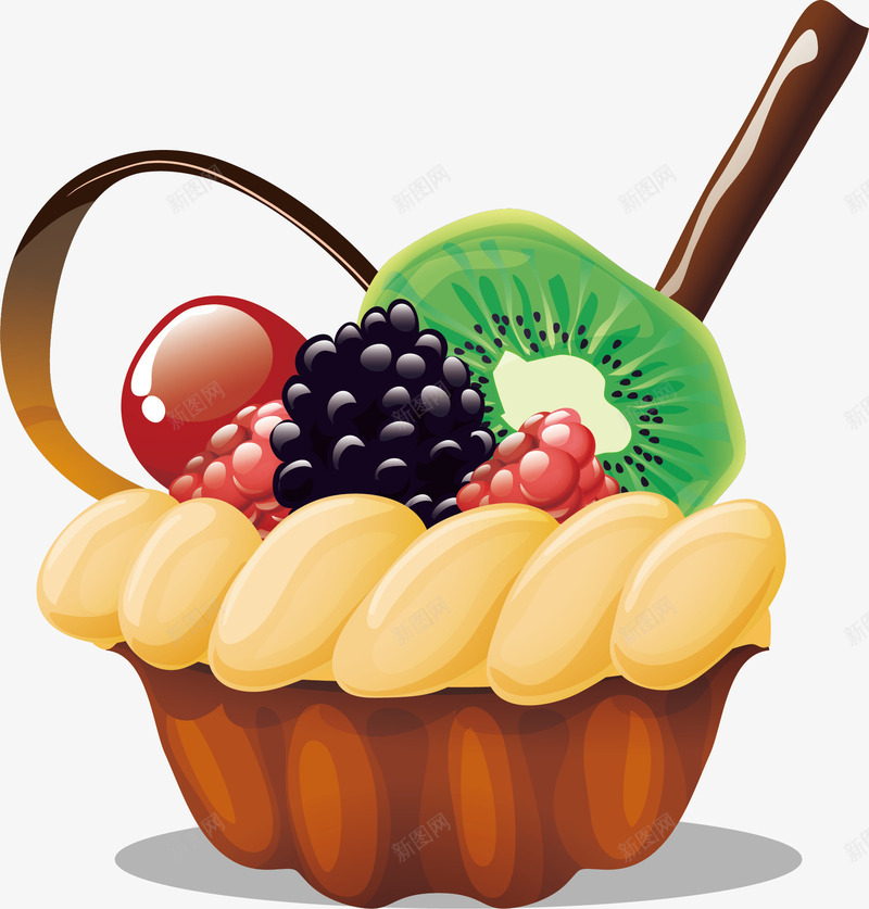 水果味道沙河蛋糕图标png_新图网 https://ixintu.com 卡通 小蛋糕 果味 沙河特产 沙河蛋糕 蛋糕LOGO 蛋糕店