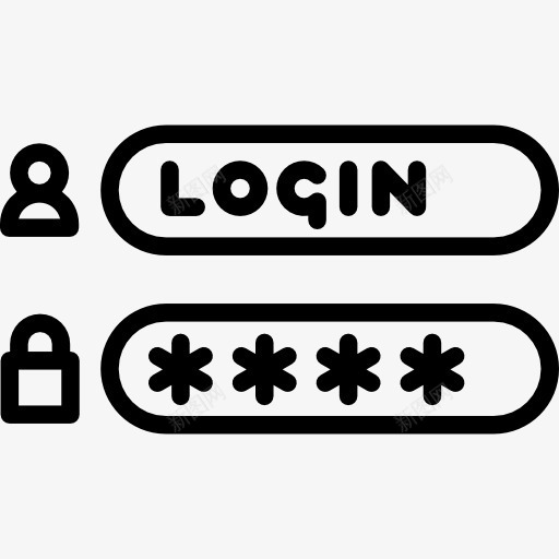 登录密码图标png_新图网 https://ixintu.com 万能钥匙 安全 安全登录 安全系统 接口