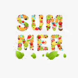 夏日summer字体装饰素材