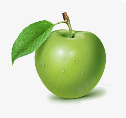 手绘青苹果水果图标食物素描精美青苹果高清图片