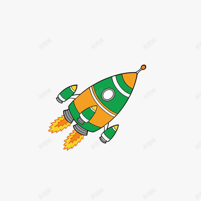 火箭png免抠素材_新图网 https://ixintu.com 卡通 火箭 航空 飞艇