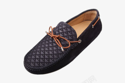 羊皮休闲鞋巴利黑色绑带装饰男鞋WEILON56高清图片