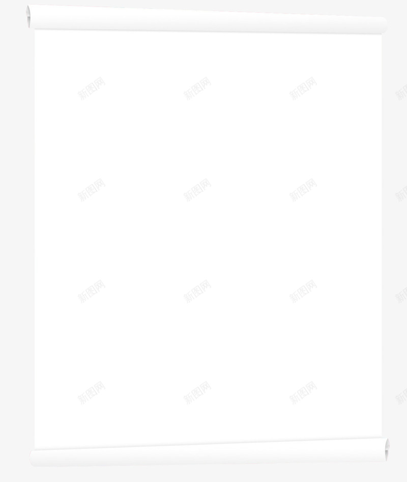 白色卷纸卷轴边框png免抠素材_新图网 https://ixintu.com 卷轴 白纸 白色 纸张