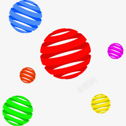 五颜六色的球体圆形球体漂浮高清图片