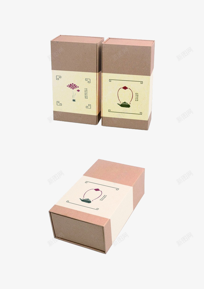 工艺包装盒png免抠素材_新图网 https://ixintu.com 产品实物 包装 纸盒 茶叶