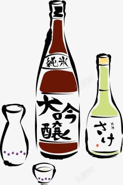 日本清酒日本料理高清图片