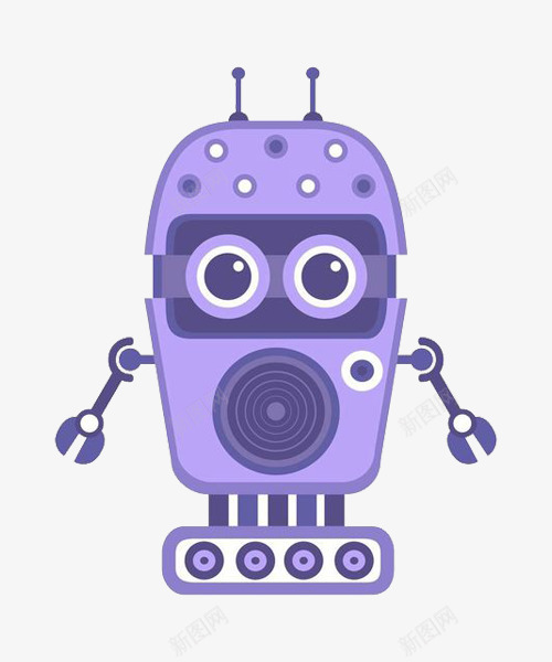 紫色漂亮的大眼睛机器人png免抠素材_新图网 https://ixintu.com 人工智能 大眼睛 机器人 漂亮 精致 紫色 自动化 遥控