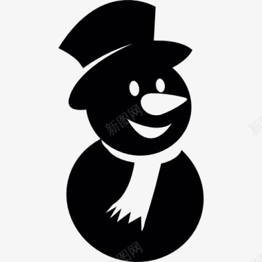 快乐的雪人图标图标