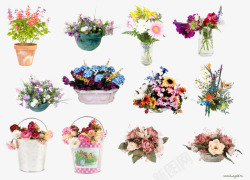 花瓶花纹素材各种花盆高清图片