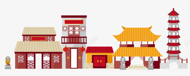 中国风建筑古建筑png免抠素材_新图网 https://ixintu.com 中国风 古代铺子 古建筑 建筑 杂货铺