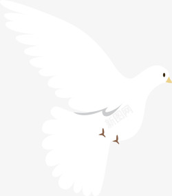 白色的鸽子创意手绘和平鸽矢量图高清图片