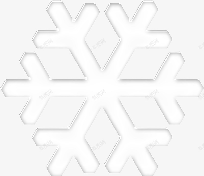 白色水晶雪花png免抠素材_新图网 https://ixintu.com 冬天 漂浮素材 透明 雪花