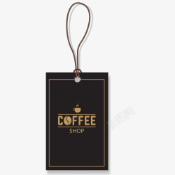 咖啡产品吊牌矢量图素材