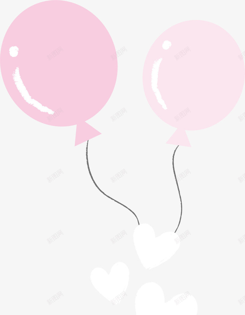 粉色情人节爱心气球png免抠素材_新图网 https://ixintu.com 婚庆 婚礼 气球 浪漫 漂浮气球 爱心 爱情