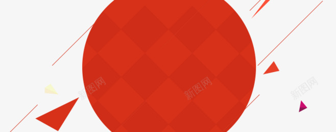 红色球形三角形漂浮png免抠素材_新图网 https://ixintu.com 三角形 漂浮 球形 红色