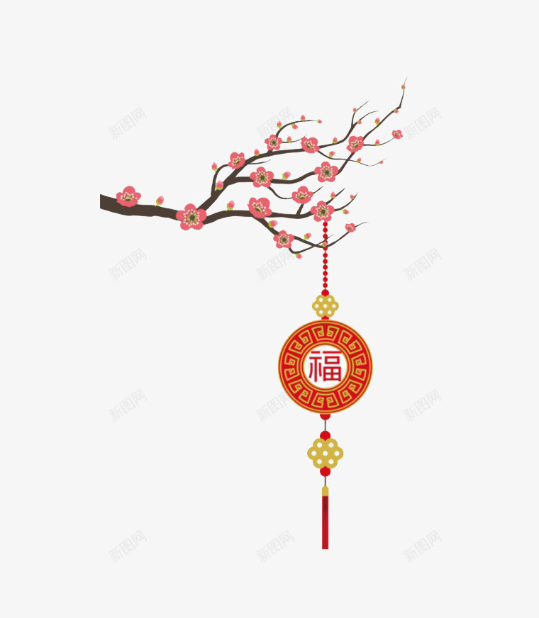 古典梅花png免抠素材_新图网 https://ixintu.com 中国风 古典 年味 年货节 新年 新车 春节 梅花 过年