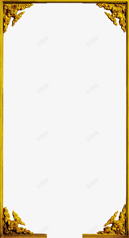金色古典边框png免抠素材_新图网 https://ixintu.com 古典 富贵 边框 金色