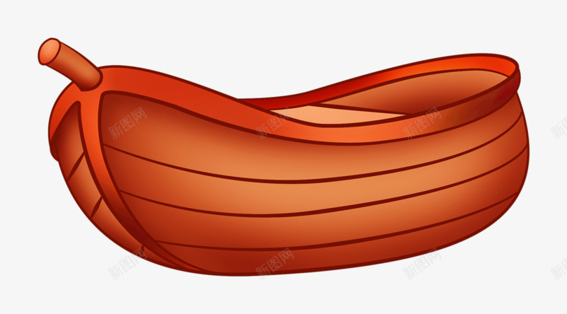 小型木船png免抠素材_新图网 https://ixintu.com 卡通 小木船 木头 木板 木船