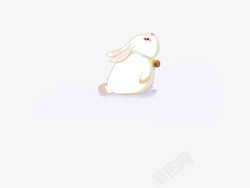 中秋节玉兔手绘卡通素材