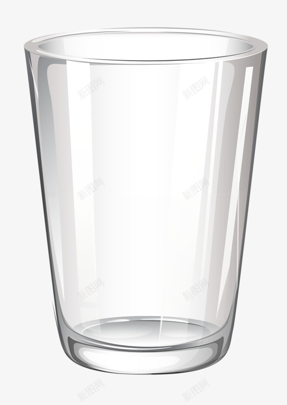 卡通手绘玻璃杯png免抠素材_新图网 https://ixintu.com 喝水用具 杯子 玻璃材质 透明
