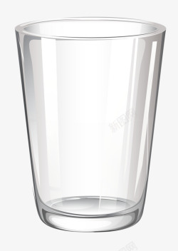 玻璃材质背景卡通手绘玻璃杯高清图片