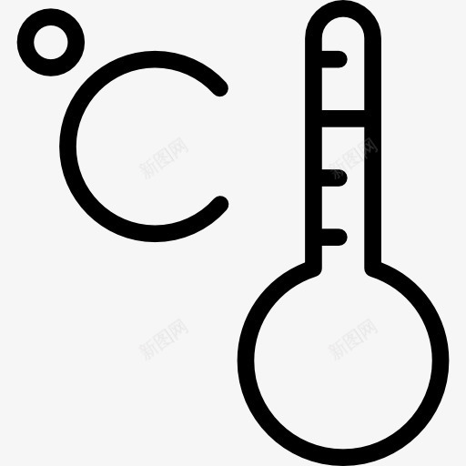 温度计图标png_新图网 https://ixintu.com 各种工具和用具 摄氏度 水银 温度 温度计