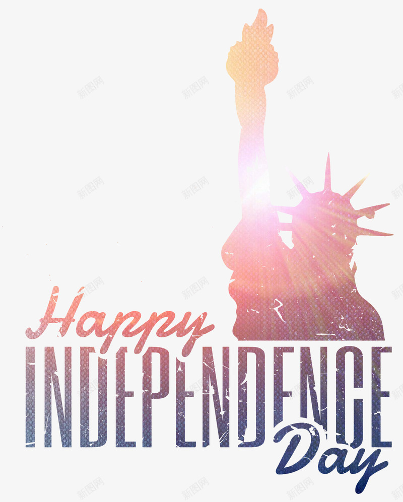 美国独立日主题png免抠素材_新图网 https://ixintu.com 主题免抠素材 美国 美国独立日 自由女神